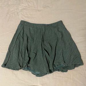 Charlotte Russe green flowy shorts